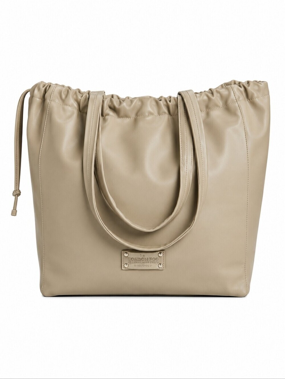 London Fog Extra Large Irina Drawstring Weekender Shoulder Bag
